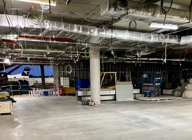 Final clean on a completed construction project