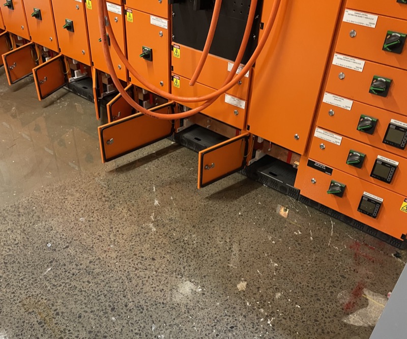 Site amenities cleaning on an active construction site